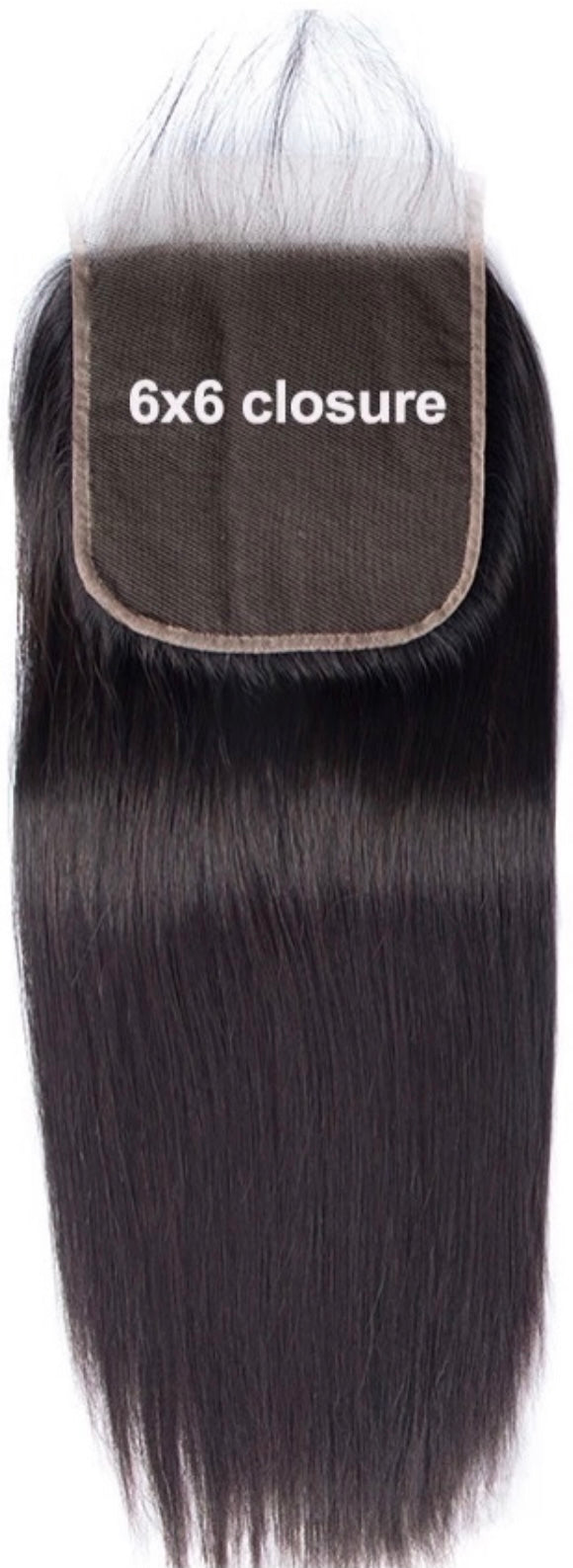 6x6 12A Mink Closure Straight